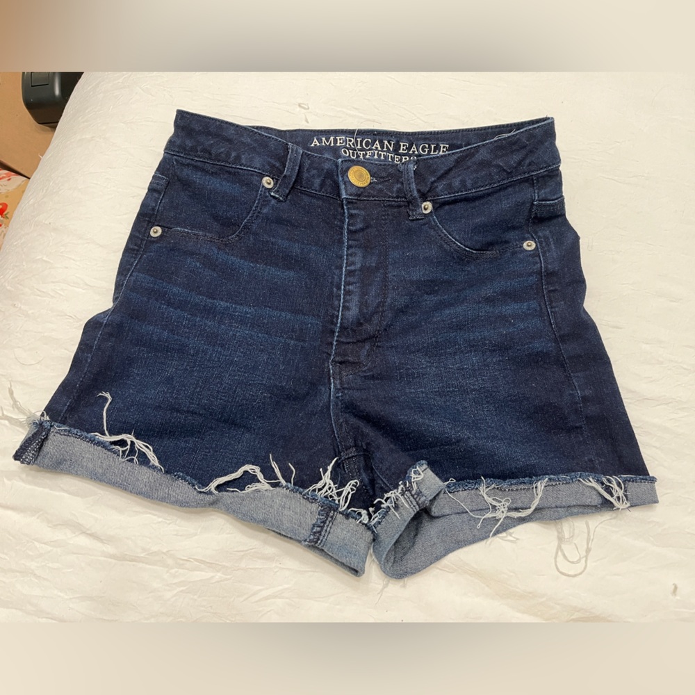 American Eagle Outfitters Dark Blue Denim Shorts